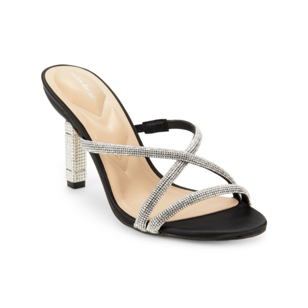 Charles David Black Sandals Sleek Design - Picture 2 of 5